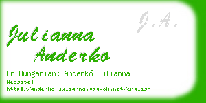 julianna anderko business card